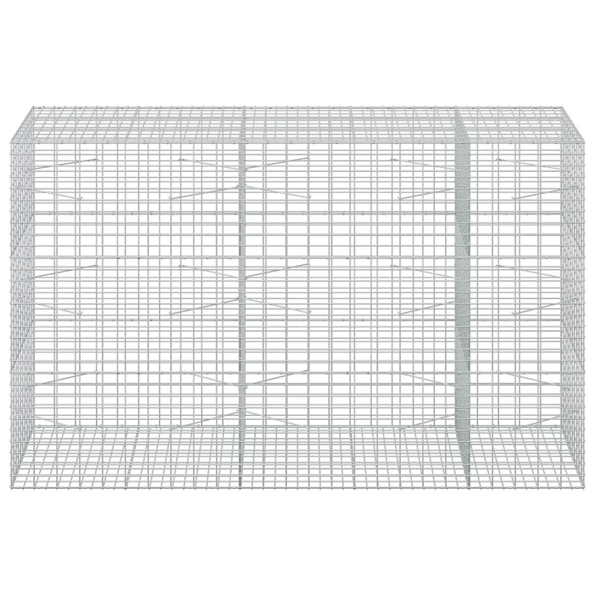 vidaXL Gabion with 3.5 mm Wire and 5x10 cm Mesh 250x100x150 cm 3