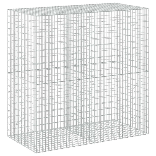 vidaXL Gabion with 3.5 mm Wire and 5x10 cm Mesh 200x100x200 cm 2