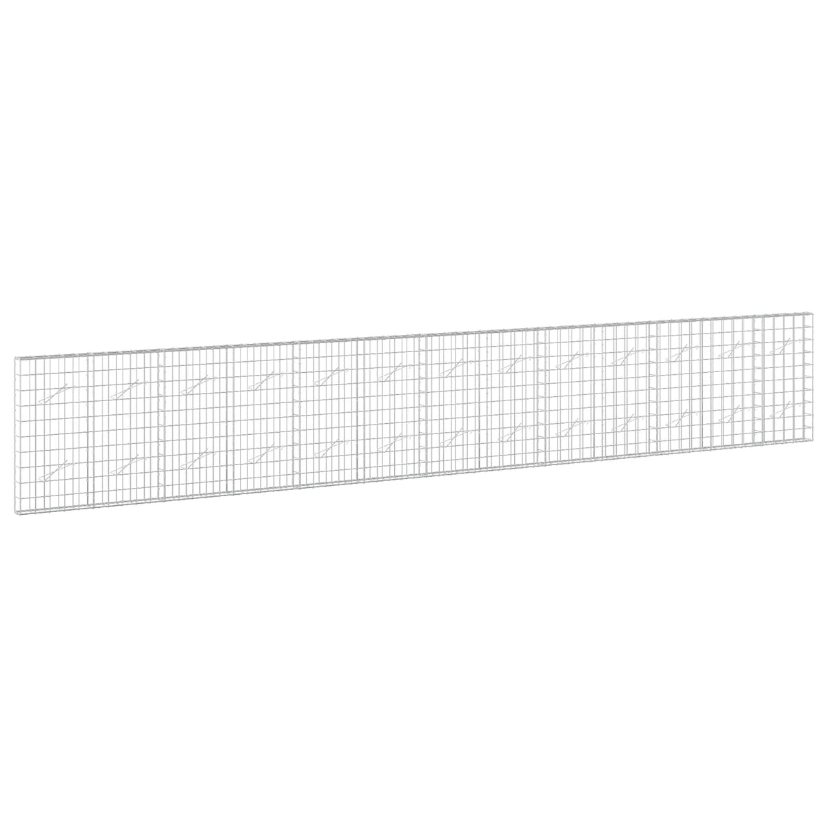vidaXL Gabion with 3.5 mm Wire and 10x10 cm Mesh 650x10x100 cm 2