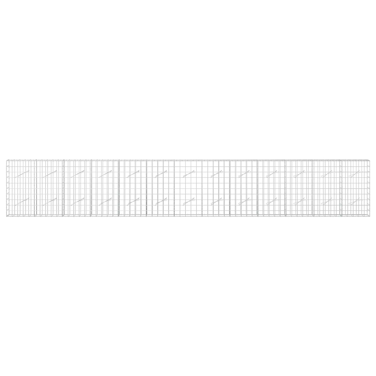 vidaXL Gabion with 3.5 mm Wire and 10x10 cm Mesh 650x10x100 cm 3