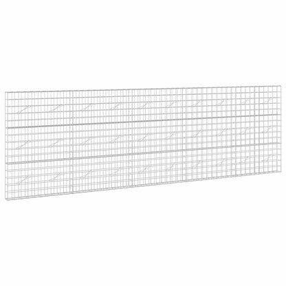 vidaXL Gabion with 3.5 mm Wire and 10x10 cm Mesh 500x10x150 cm 2