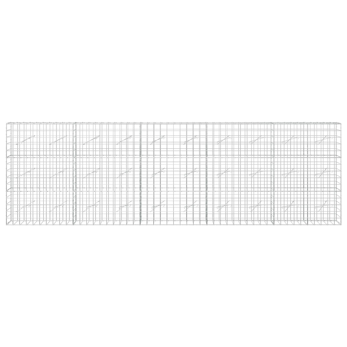 vidaXL Gabion with 3.5 mm Wire and 10x10 cm Mesh 500x10x150 cm 3