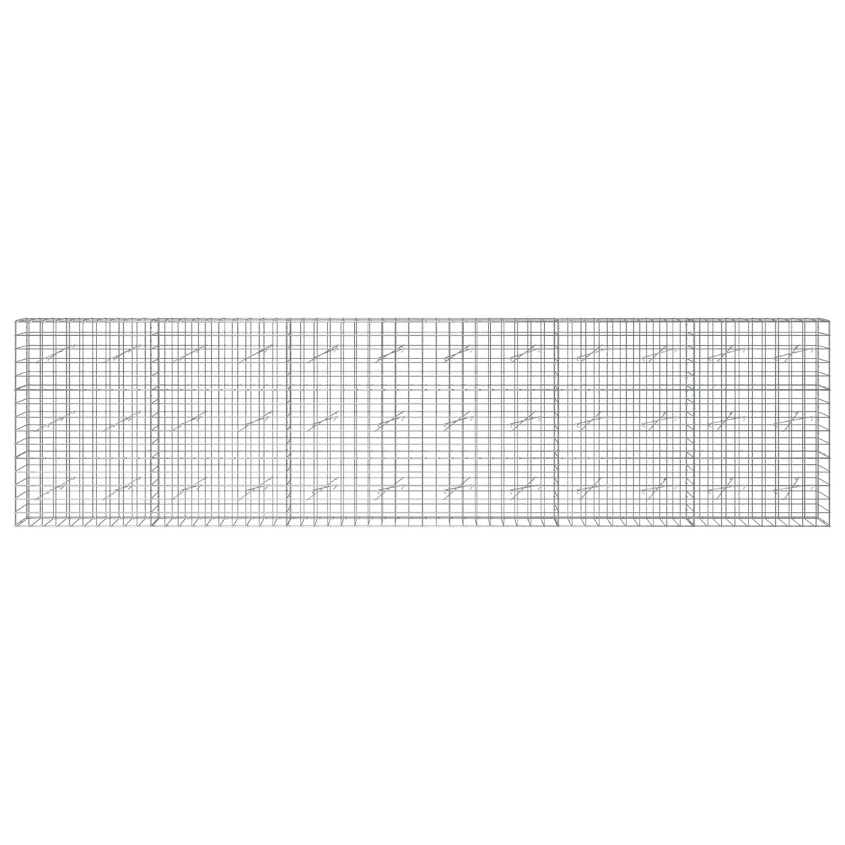 vidaXL Gabion with 3.5 mm Wire and 10x10 cm Mesh 600x10x150 cm 3