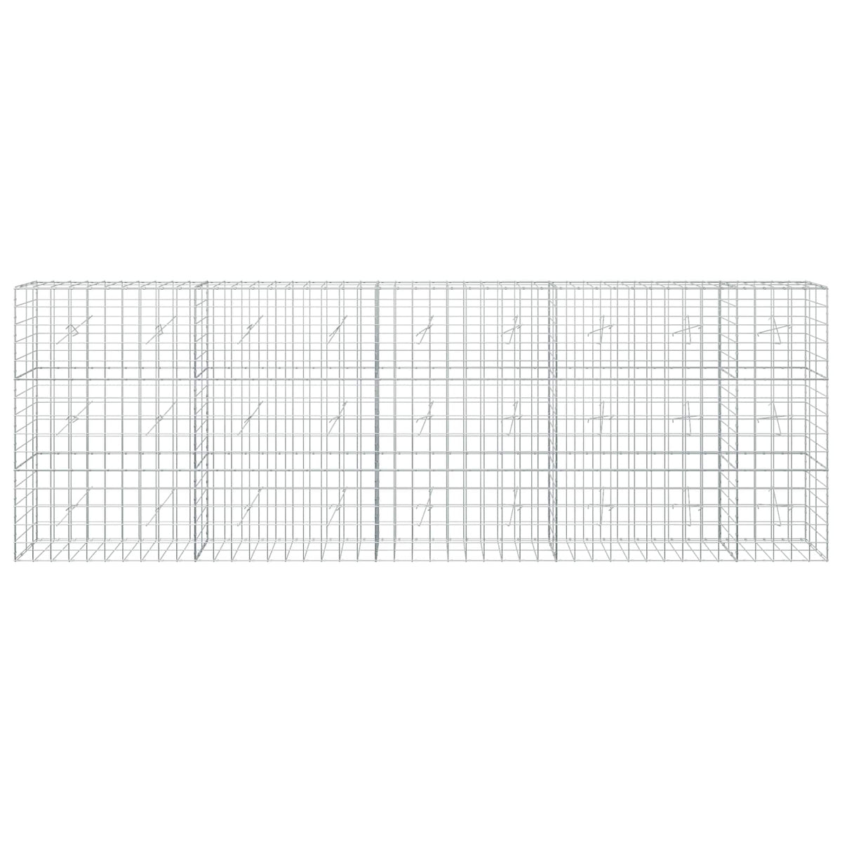 vidaXL Gabion with 3.5 mm Wire and 10x10 cm Mesh 450x20x150 cm 3