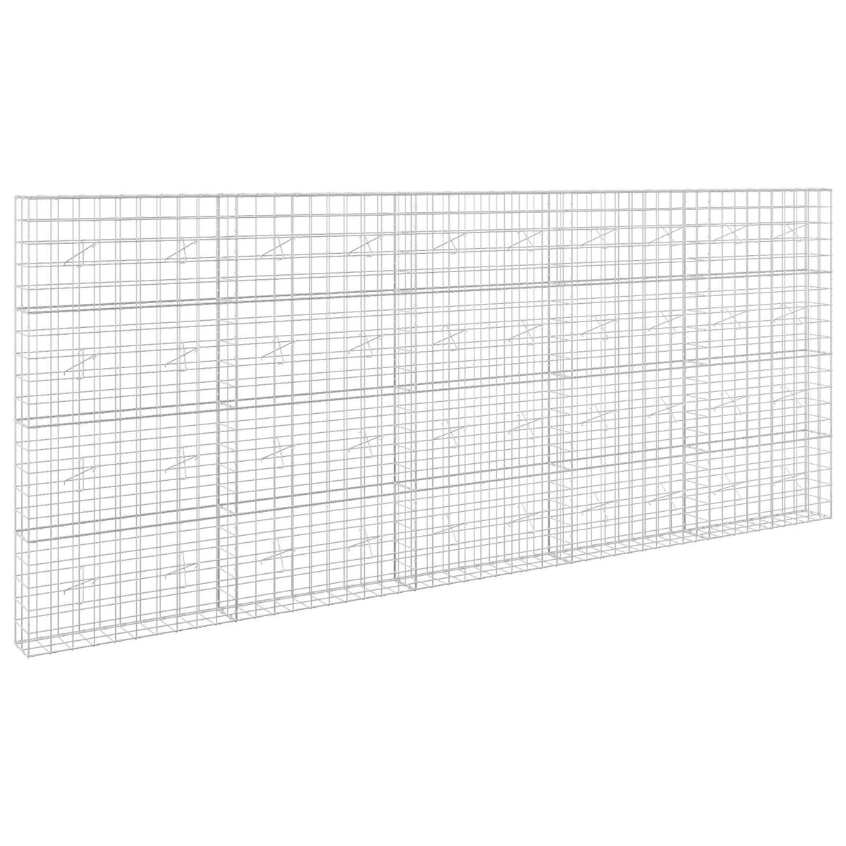 vidaXL Gabion with 3.5 mm Wire and 10x10 cm Mesh 500x20x200 cm 2