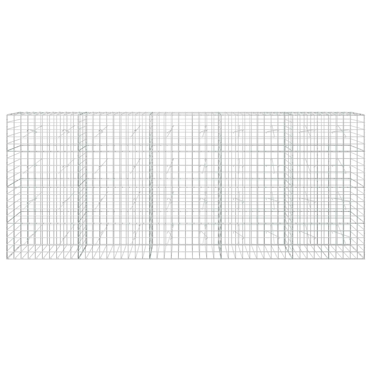 vidaXL Gabion with 3.5 mm Wire and 10x10 cm Mesh 500x20x200 cm 3