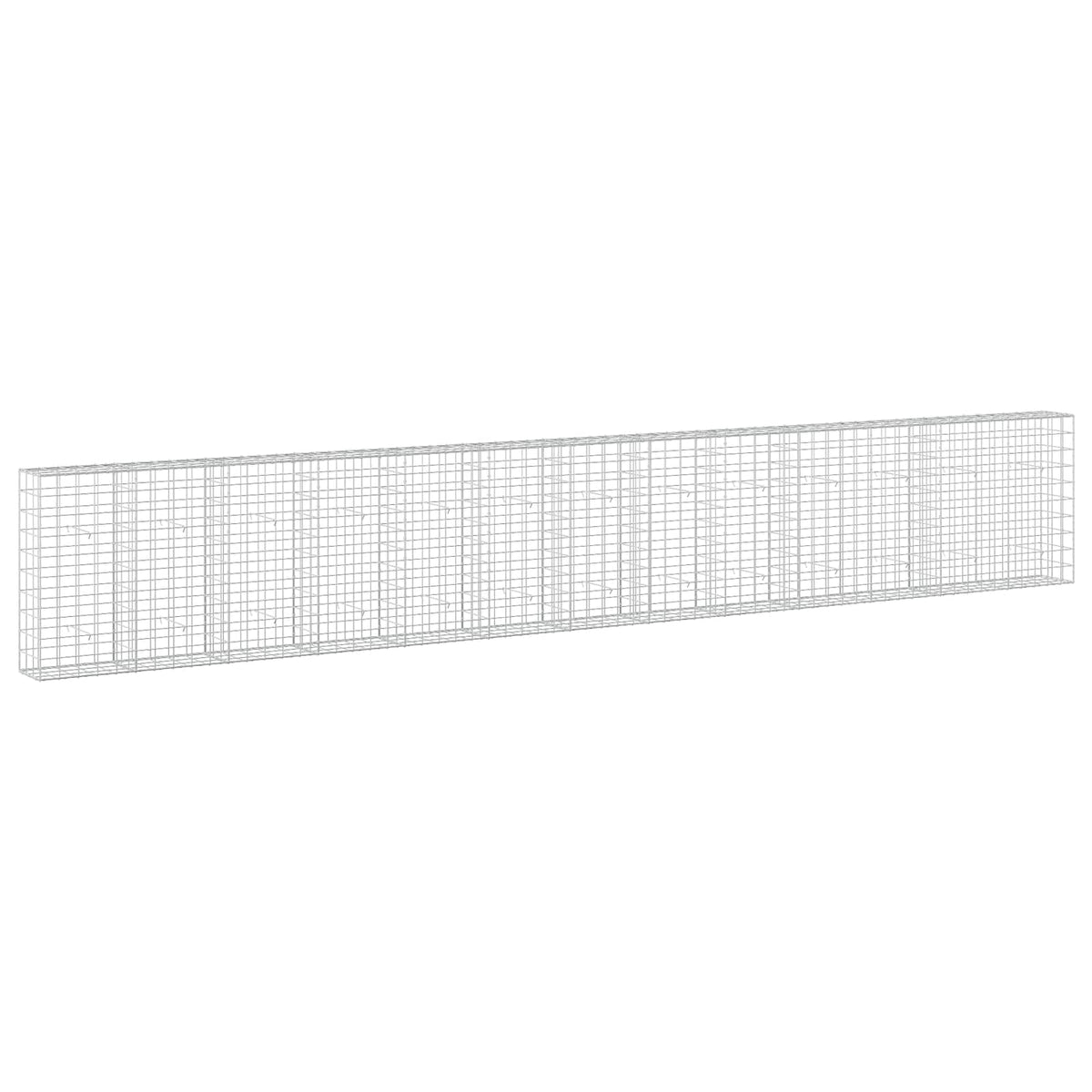 vidaXL Gabion with 3.5 mm Wire and 10x10 cm Mesh 650x30x100 cm 2