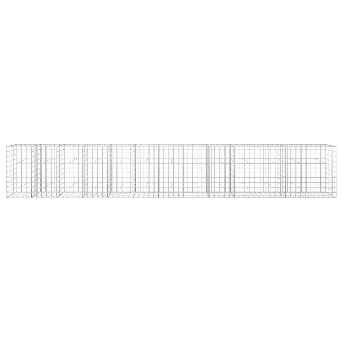vidaXL Gabion with 3.5 mm Wire and 10x10 cm Mesh 650x30x100 cm 3
