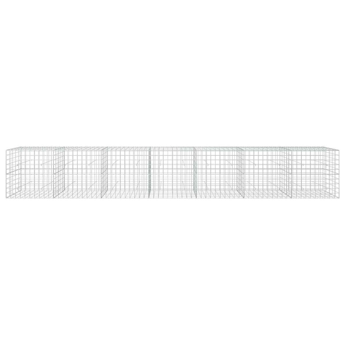 vidaXL Gabion with 3.5 mm Wire and 10x10 cm Mesh 700x50x100 cm 3