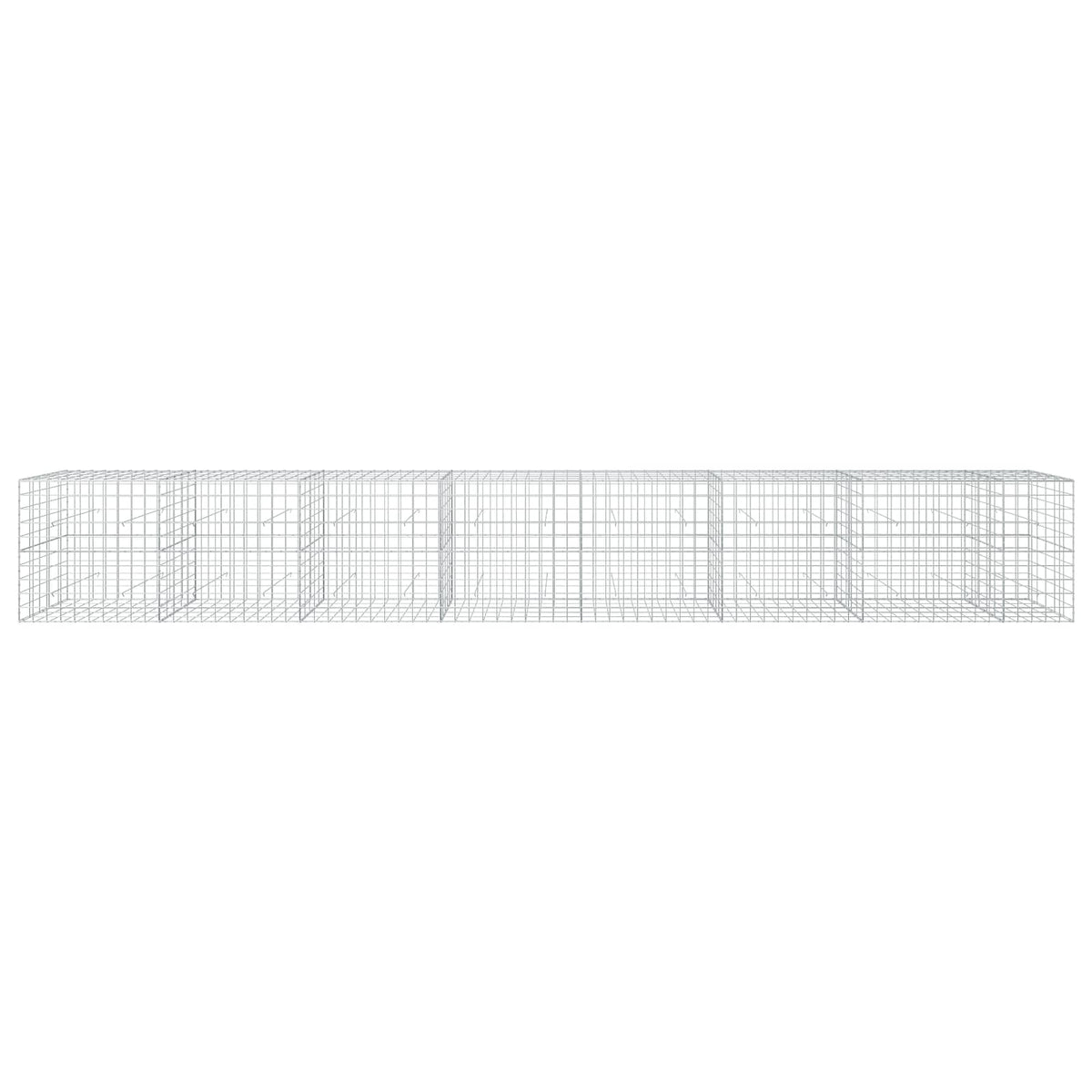 vidaXL Gabion with 3.5 mm Wire and 10x10 cm Mesh 750x50x100 cm 3