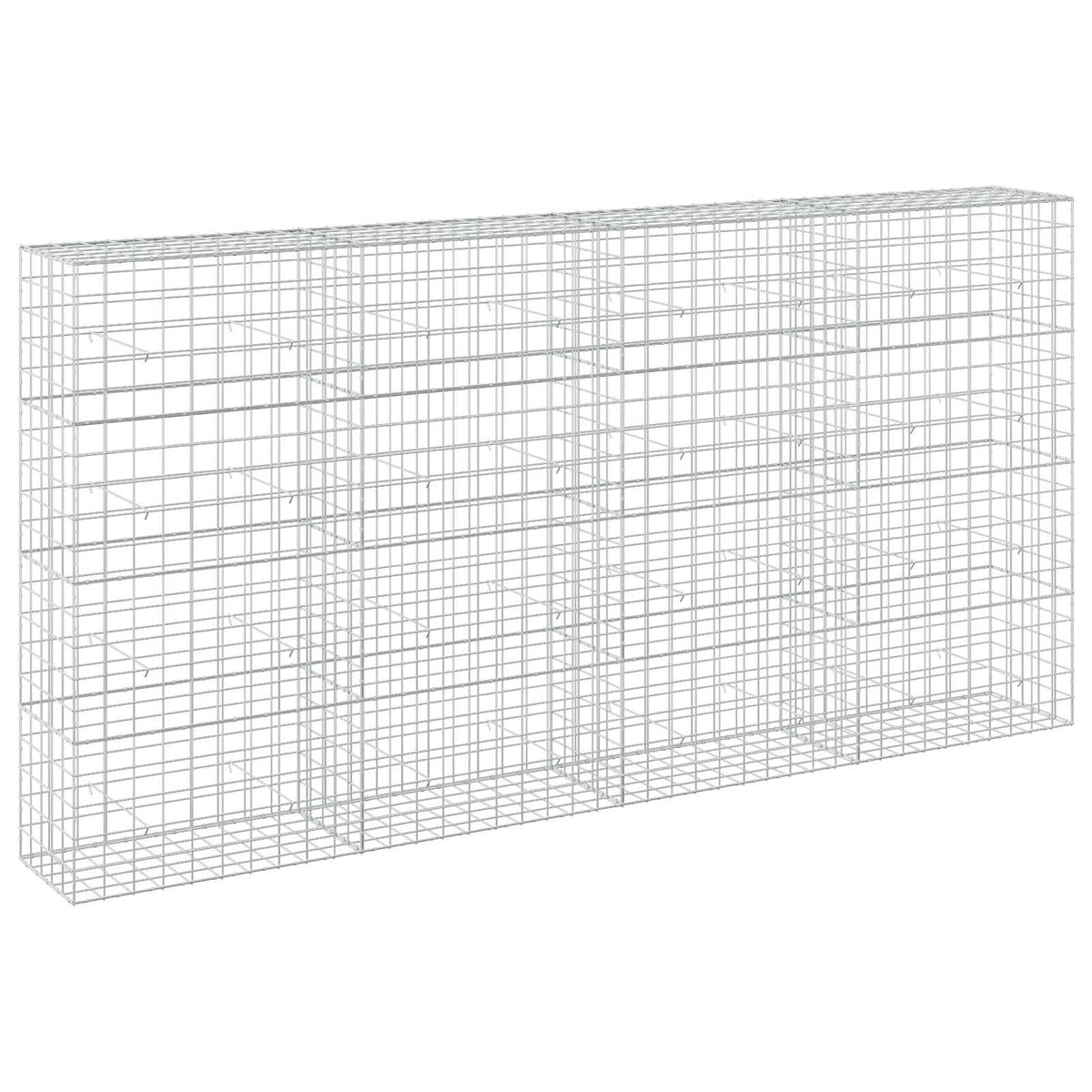 vidaXL Gabion with 3.5 mm Wire and 10x10 cm Mesh 400x50x200 cm 2