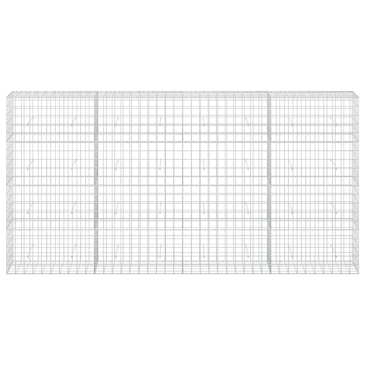 vidaXL Gabion with 3.5 mm Wire and 10x10 cm Mesh 400x50x200 cm 3