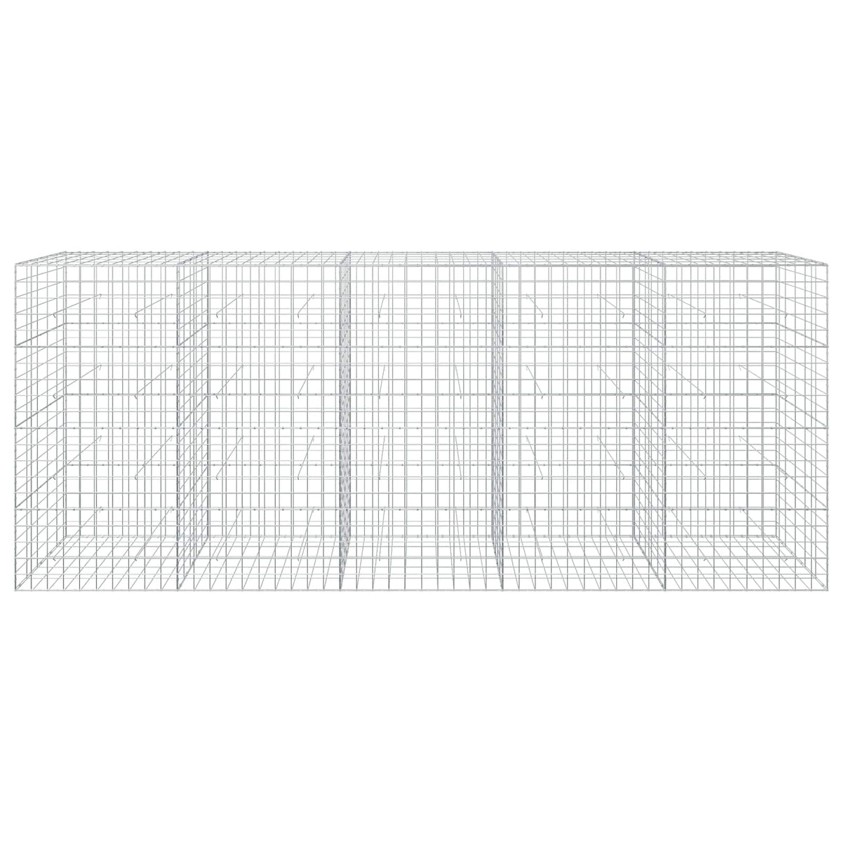 vidaXL Gabion with 3.5 mm Wire and 10x10 cm Mesh 500x50x200 cm 3