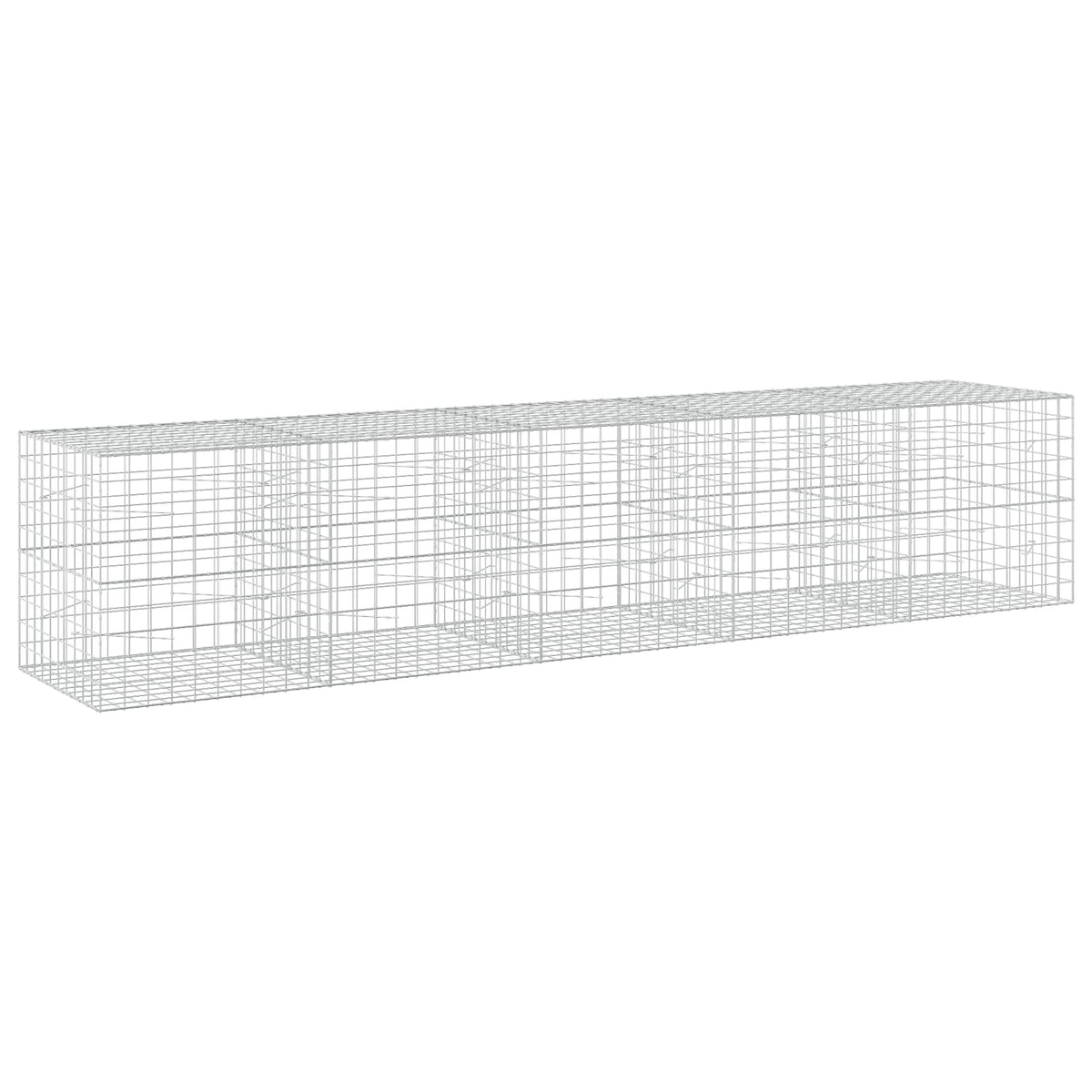vidaXL Gabion with 3.5 mm Wire and 10x10 cm Mesh 500x100x100 cm 2