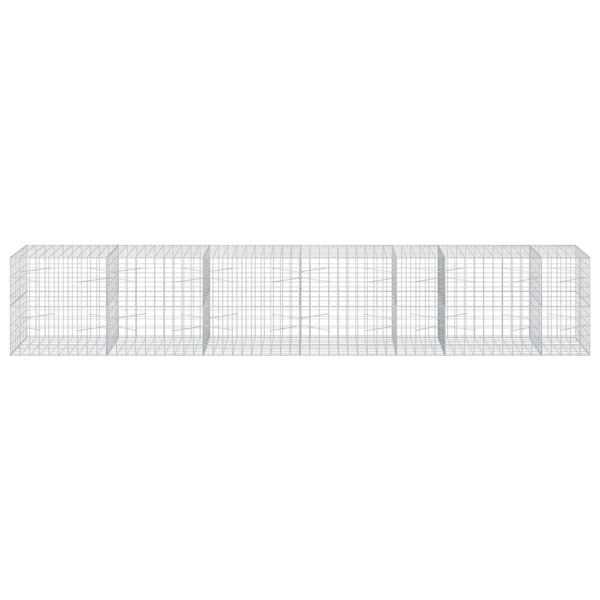vidaXL Gabion with 3.5 mm Wire and 10x10 cm Mesh 550x100x100 cm 3