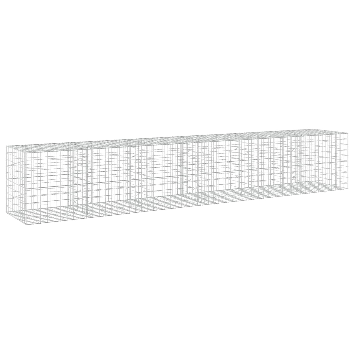 vidaXL Gabion with 3.5 mm Wire and 10x10 cm Mesh 600x100x100 cm 2
