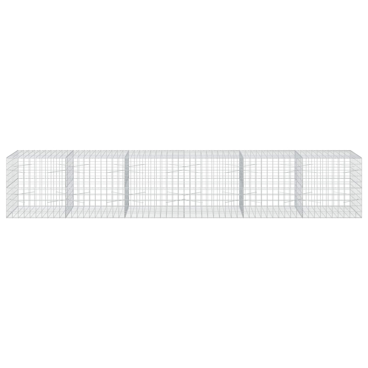 vidaXL Gabion with 3.5 mm Wire and 10x10 cm Mesh 600x100x100 cm 3