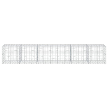 vidaXL Gabion with 3.5 mm Wire and 10x10 cm Mesh 600x100x100 cm 3