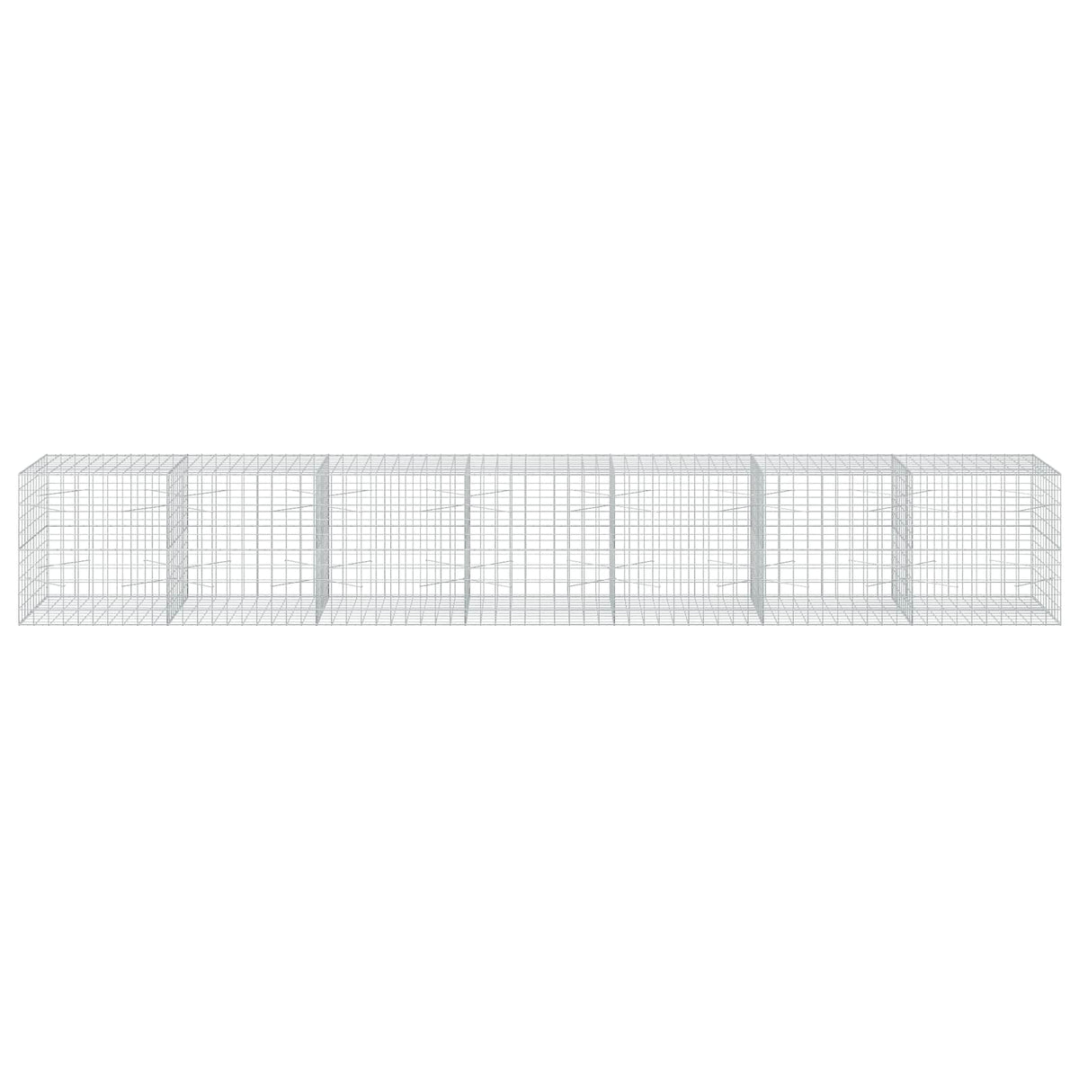 vidaXL Gabion with 3.5 mm Wire and 10x10 cm Mesh 700x100x100 cm 3