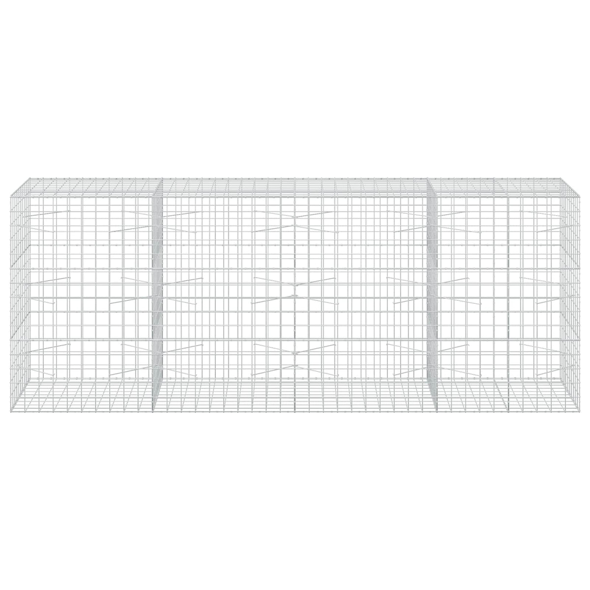 vidaXL Gabion with 3.5 mm Wire and 10x10 cm Mesh 400x100x150 cm 3