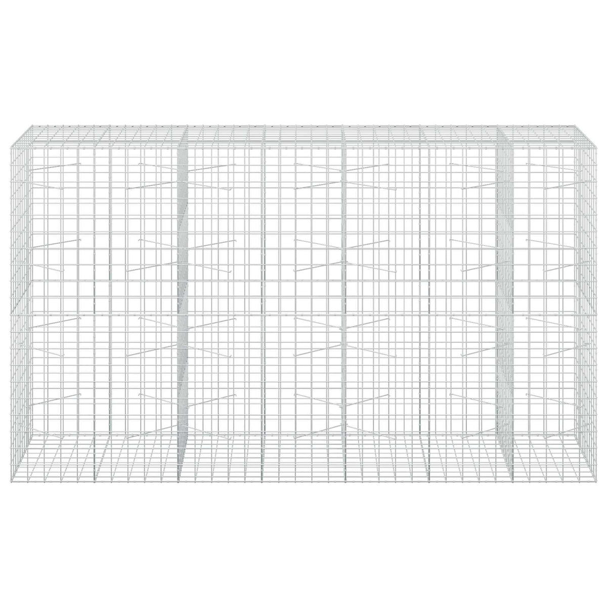 vidaXL Gabion with 3.5 mm Wire and 10x10 cm Mesh 350x100x200 cm 3