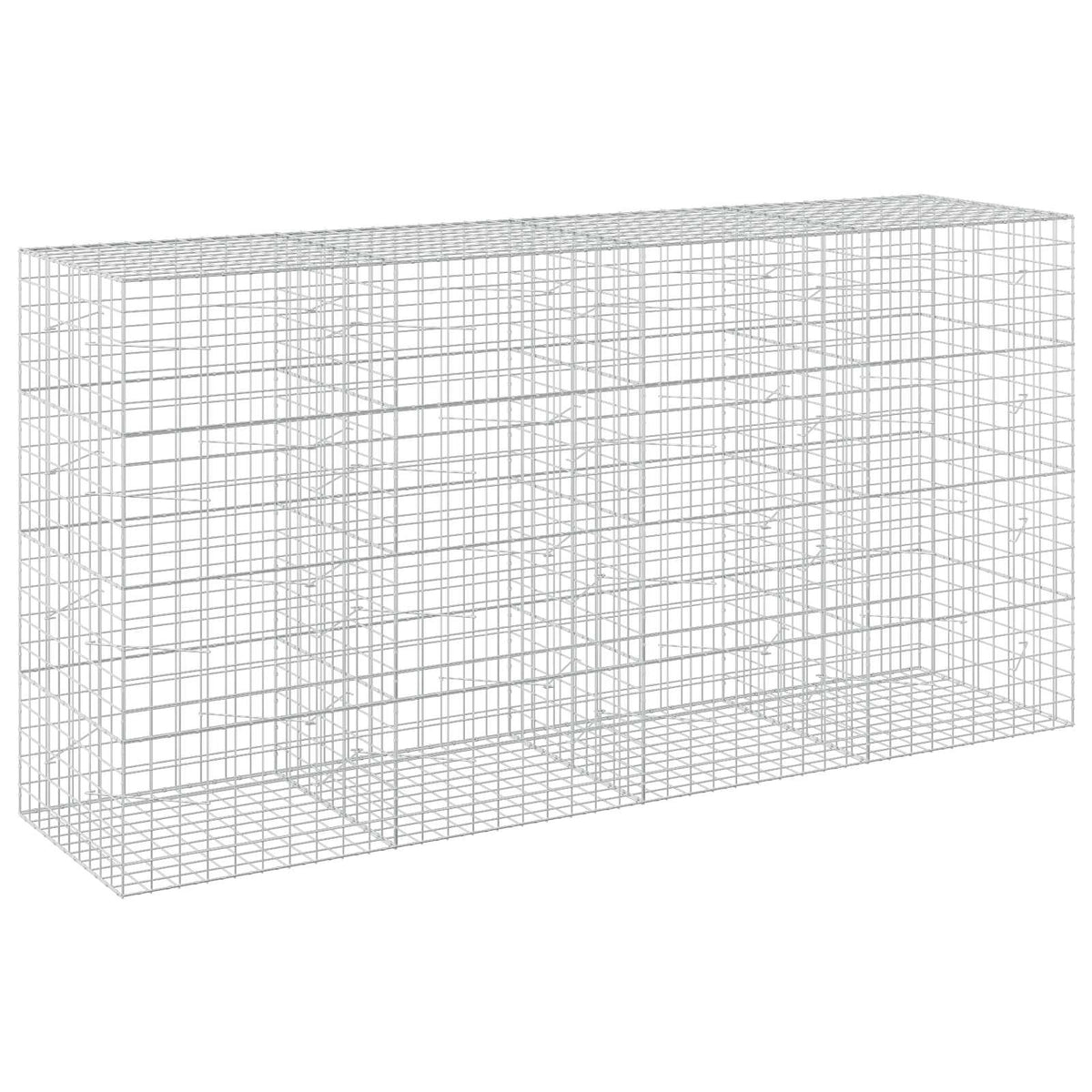 vidaXL Gabion with 3.5 mm Wire and 10x10 cm Mesh 400x100x200 cm 2