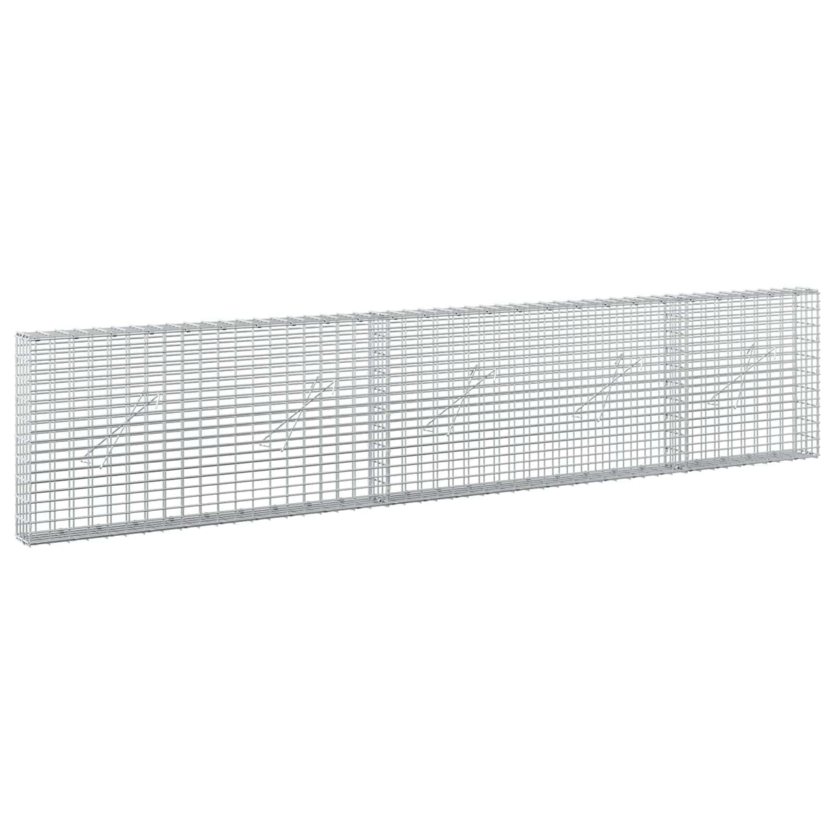 Gabion with 5 mm Wire and 5x2.5 cm Mesh 50x10x50 cm Height 50 cm Thickness 10 cm 50–1100 cm 250 cm