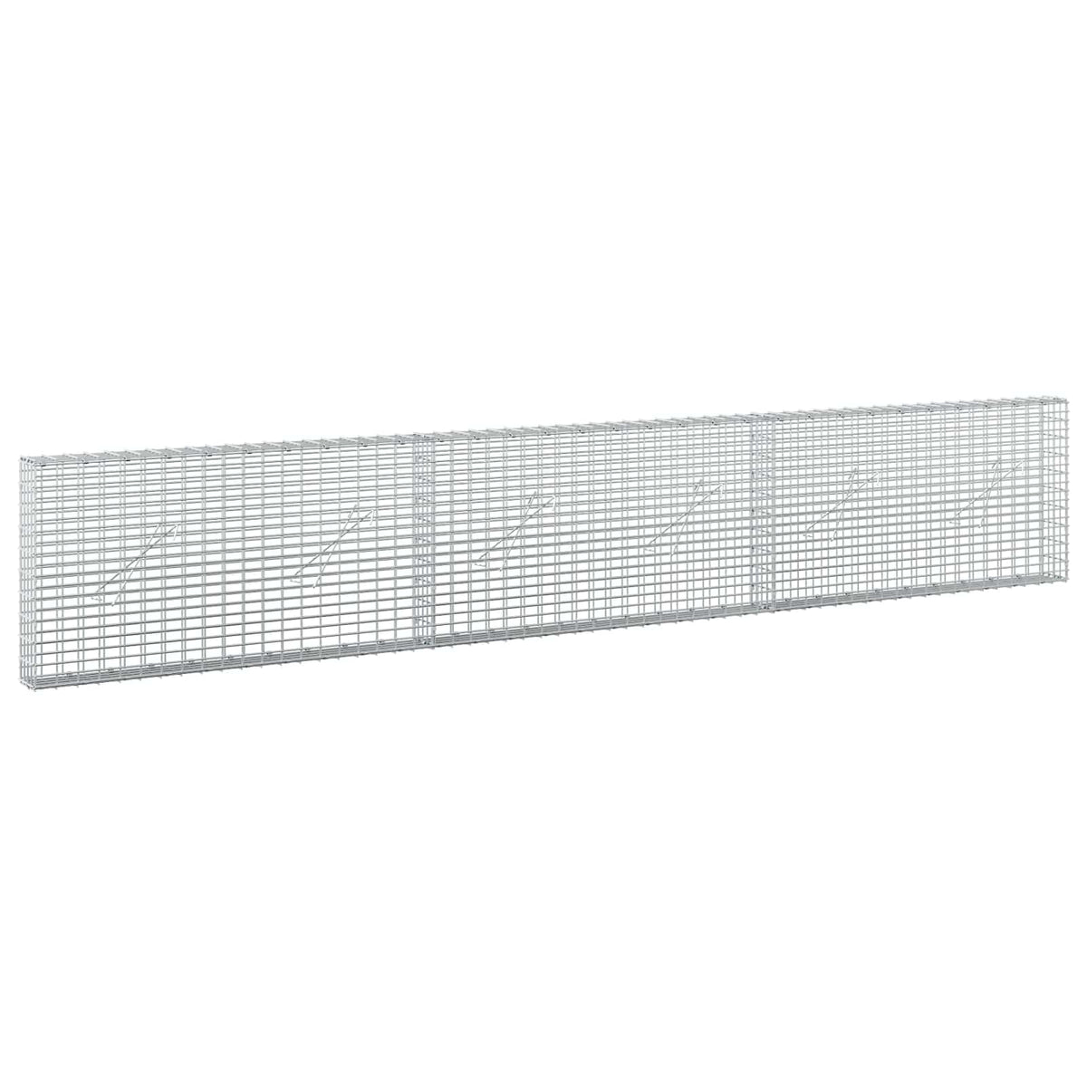 Gabion with 5 mm Wire and 5x2.5 cm Mesh 50x10x50 cm Height 50 cm Thickness 10 cm 50–1100 cm 300 cm