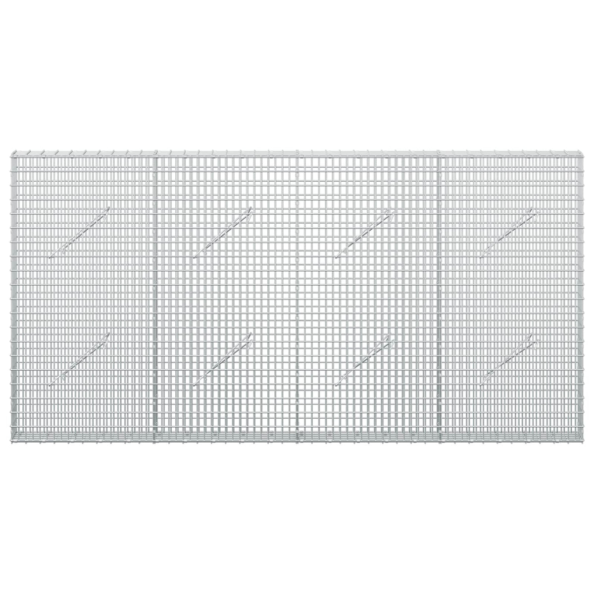 vidaXL Gabion with 5 mm Wire and 5x2.5 cm Mesh 200x10x100 cm 3