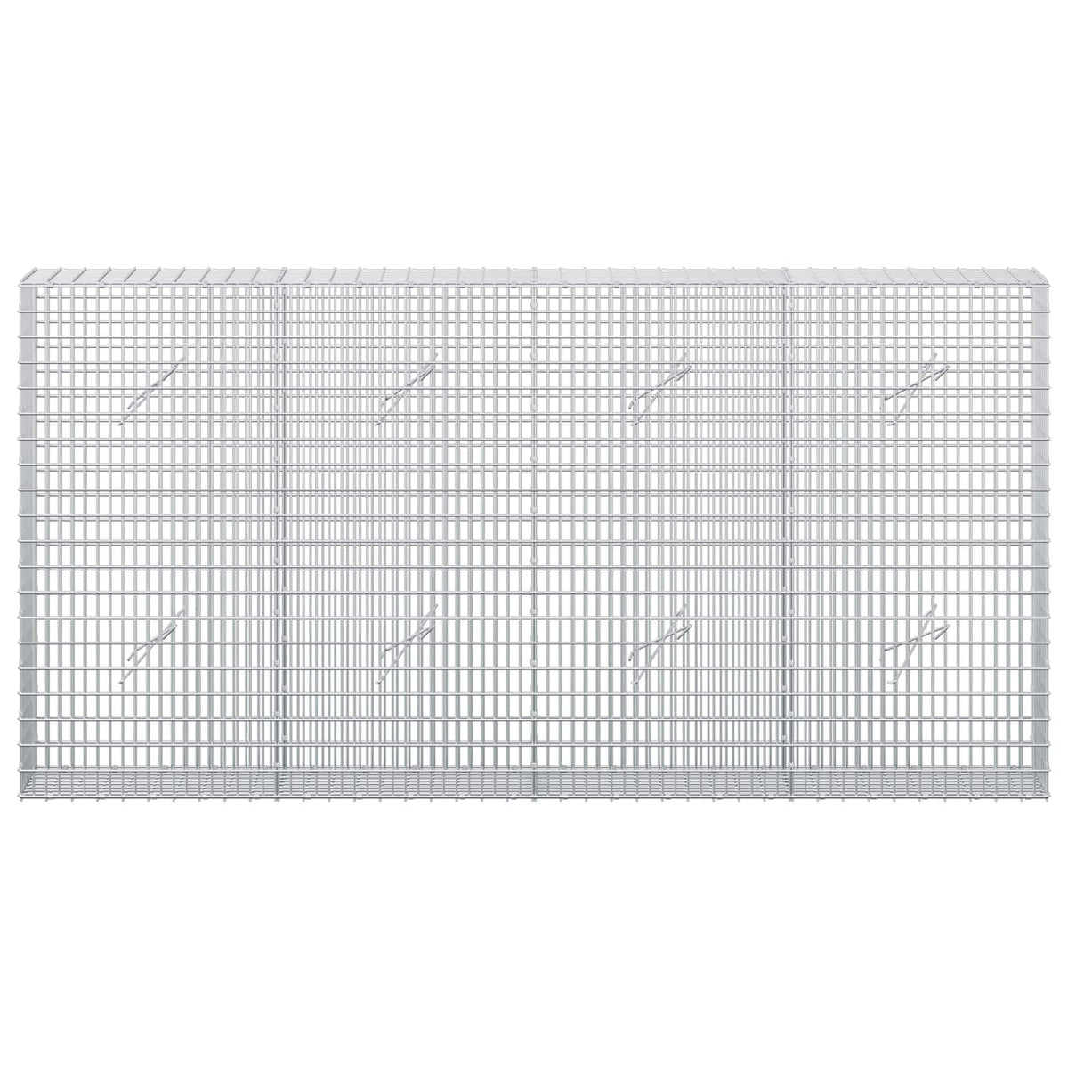 Gabion with 5 mm Wire and 5x2.5 cm Mesh 50x20x100 cm Height 100 cm Thickness 20 cm 50–1100 cm 200 cm