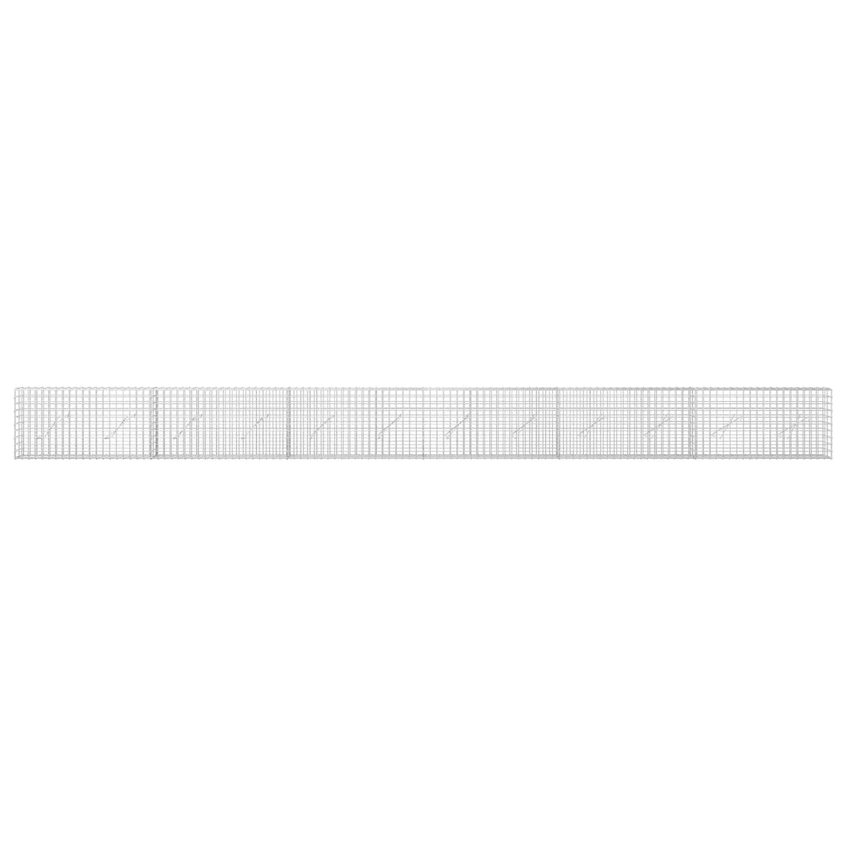 vidaXL Gabion with 5 mm Wire and 5x5 cm Mesh 600x10x50 cm 3