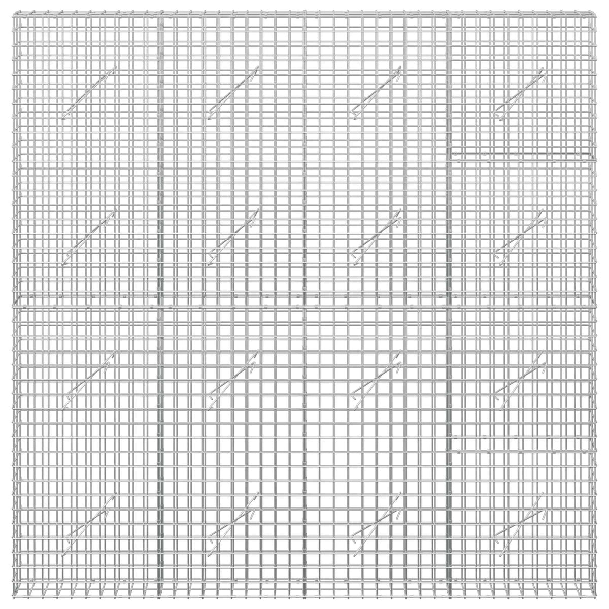 vidaXL Gabion with 5 mm Wire and 5x5 cm Mesh 200x10x200 cm 3