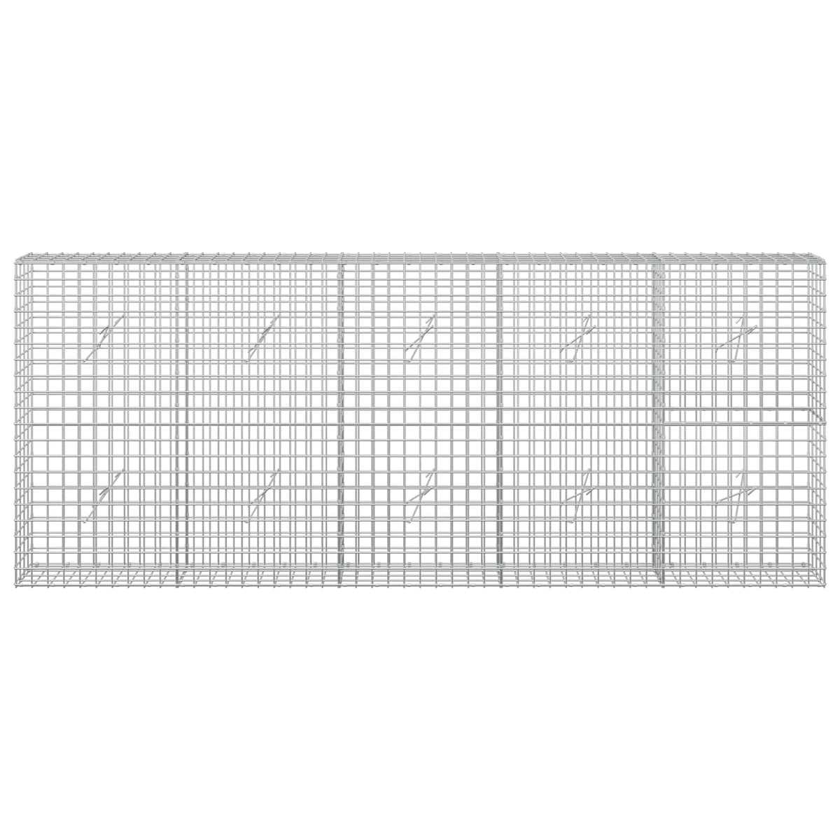 Gabion with 5 mm Wire and 5x5 cm Mesh 50x20x100 cm Height 100 cm Thickness 20 cm 50–1000 cm 250 cm