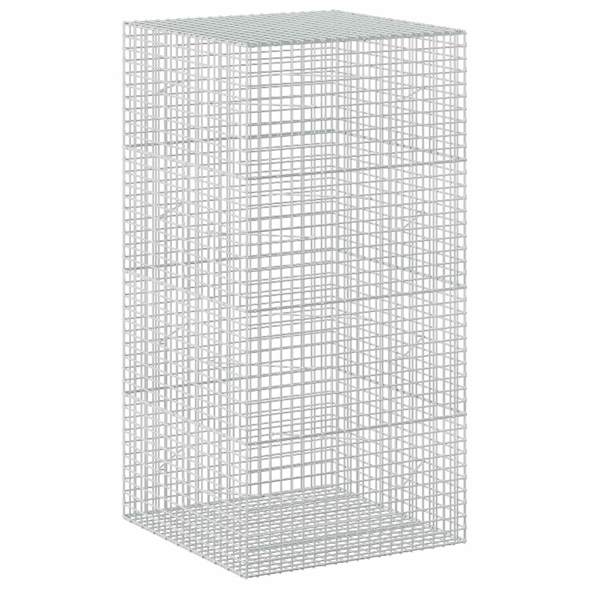 vidaXL Gabion with 5 mm Wire and 5x5 cm Mesh 100x100x200 cm 2