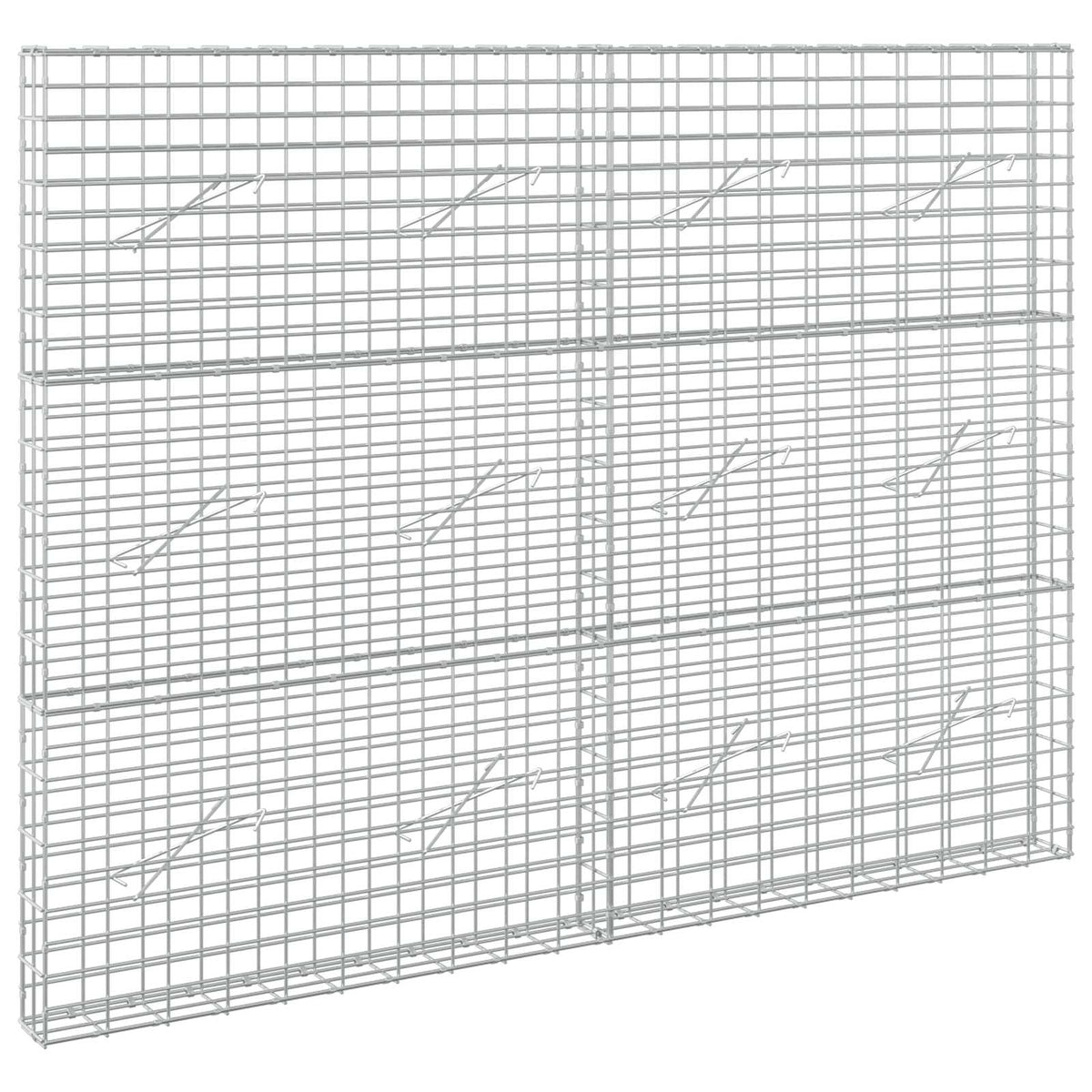 vidaXL Gabion with 5 mm Wire and 5x10 cm Mesh 200x10x150 cm 2
