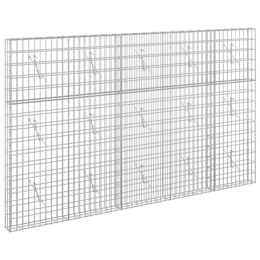 vidaXL Gabion with 5 mm Wire and 5x10 cm Mesh 250x10x150 cm 2