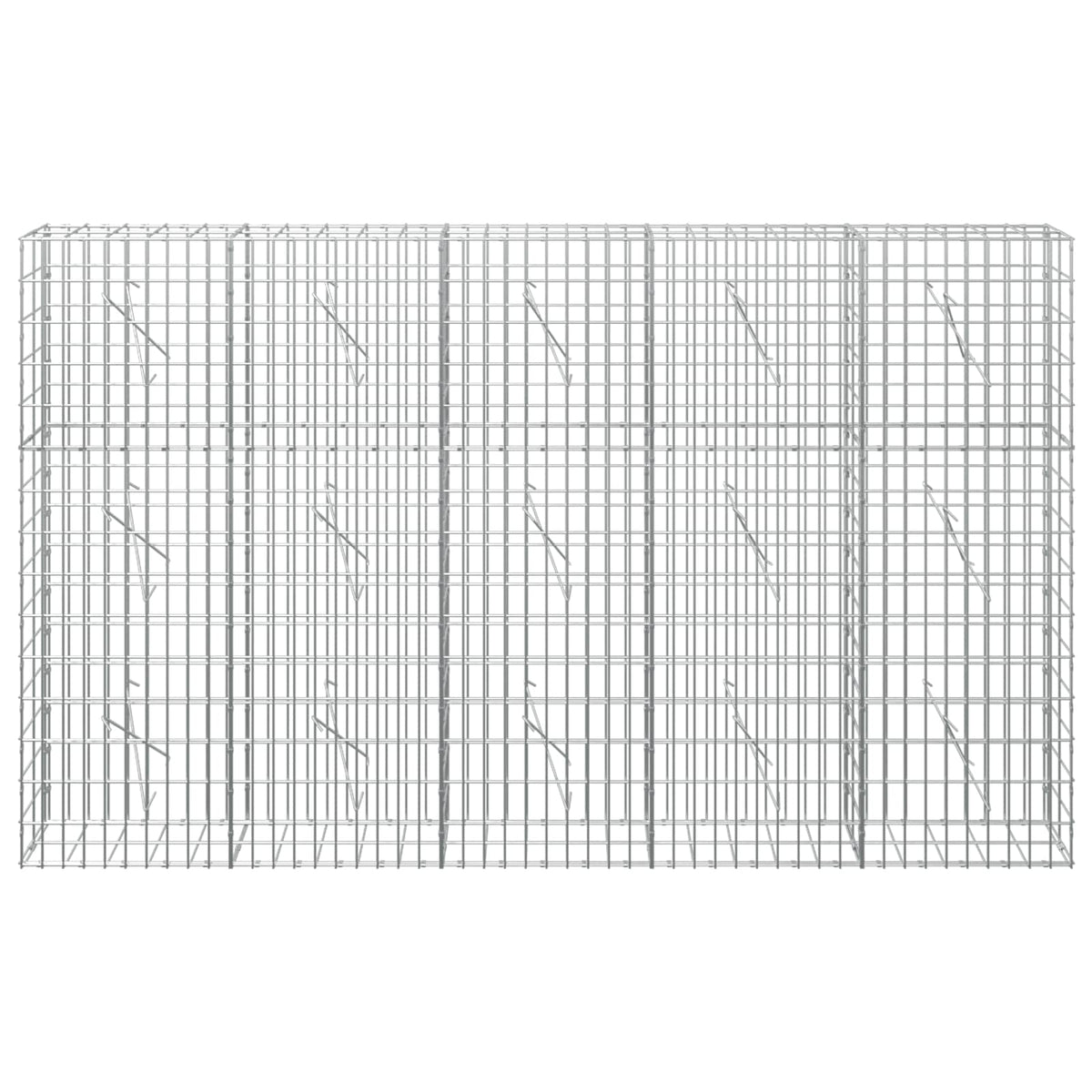 Gabion with 5 mm Wire and 5x10 cm Mesh 50x10x150 cm Height 150 cm Thickness 10 cm 50–1000 cm 250 cm