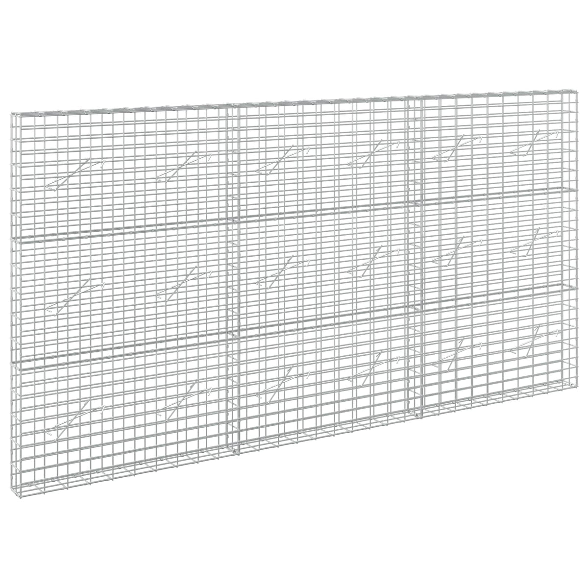 vidaXL Gabion with 5 mm Wire and 5x10 cm Mesh 300x10x150 cm 2