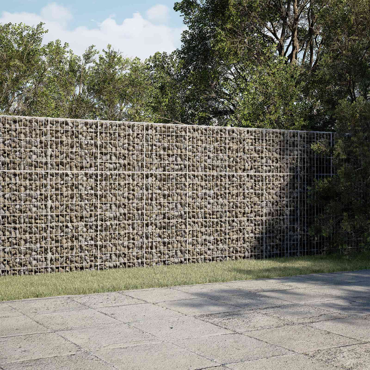 vidaXL Gabion with 5 mm Wire and 5x10 cm Mesh 200x20x150 cm 1