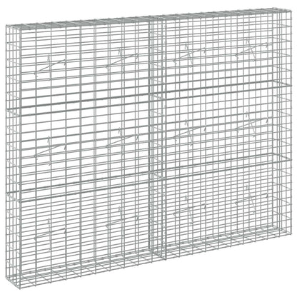 vidaXL Gabion with 5 mm Wire and 5x10 cm Mesh 200x20x150 cm 2