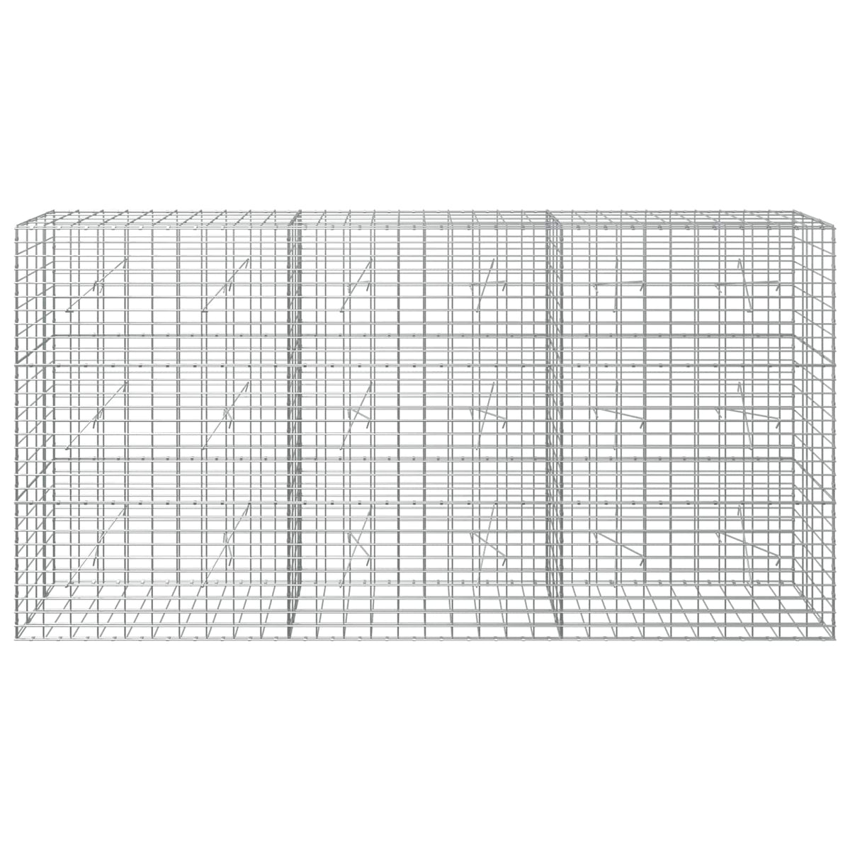 vidaXL Gabion with 5 mm Wire and 5x10 cm Mesh 300x20x150 cm 3