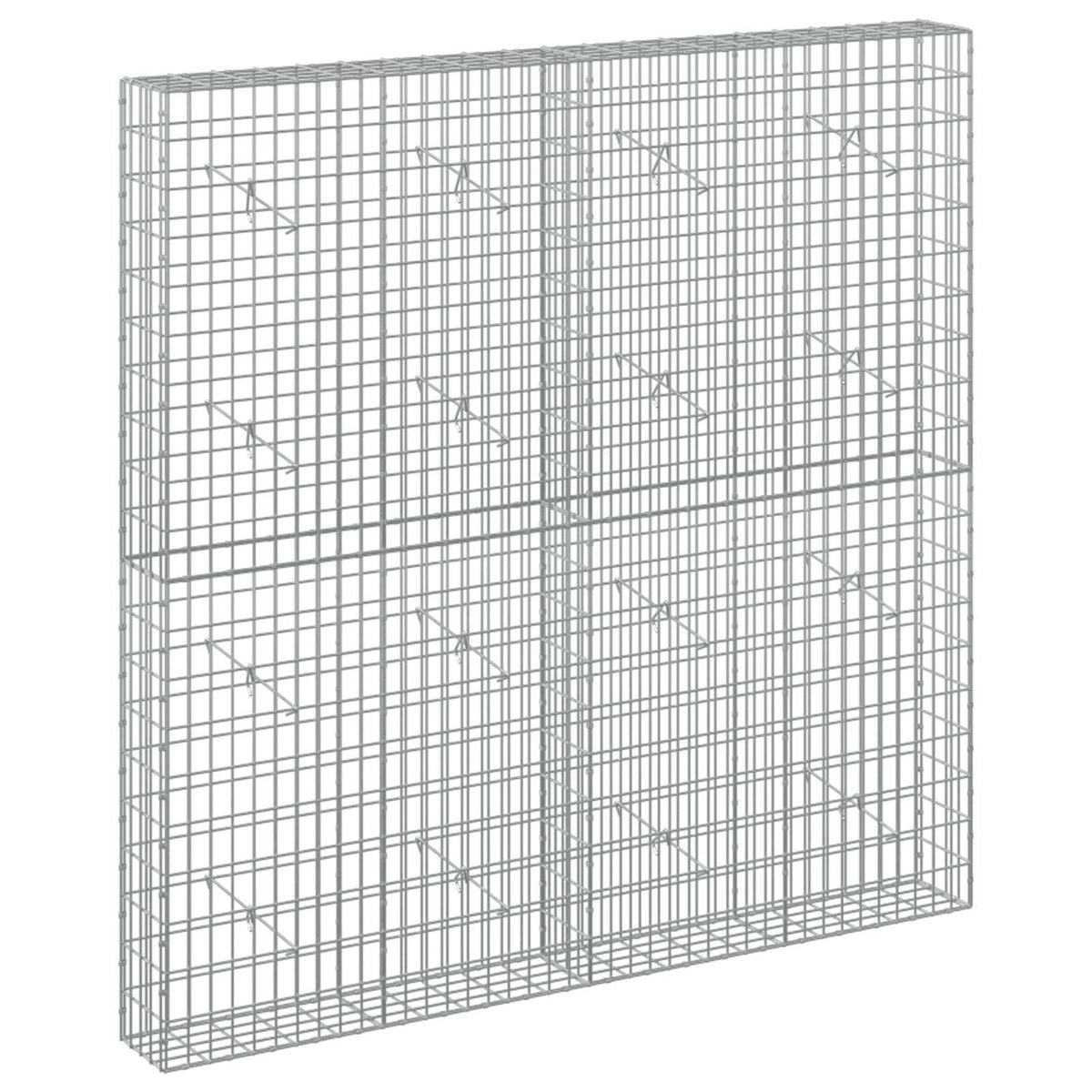 vidaXL Gabion with 5 mm Wire and 5x10 cm Mesh 200x20x200 cm 2