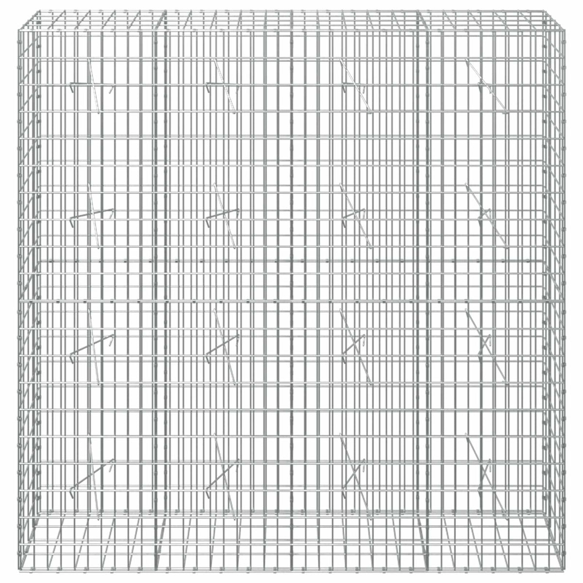 vidaXL Gabion with 5 mm Wire and 5x10 cm Mesh 200x20x200 cm 3