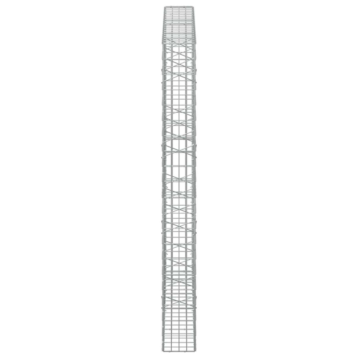 vidaXL Gabion with 5 mm Wire and 5x10 cm Mesh 200x20x200 cm 4