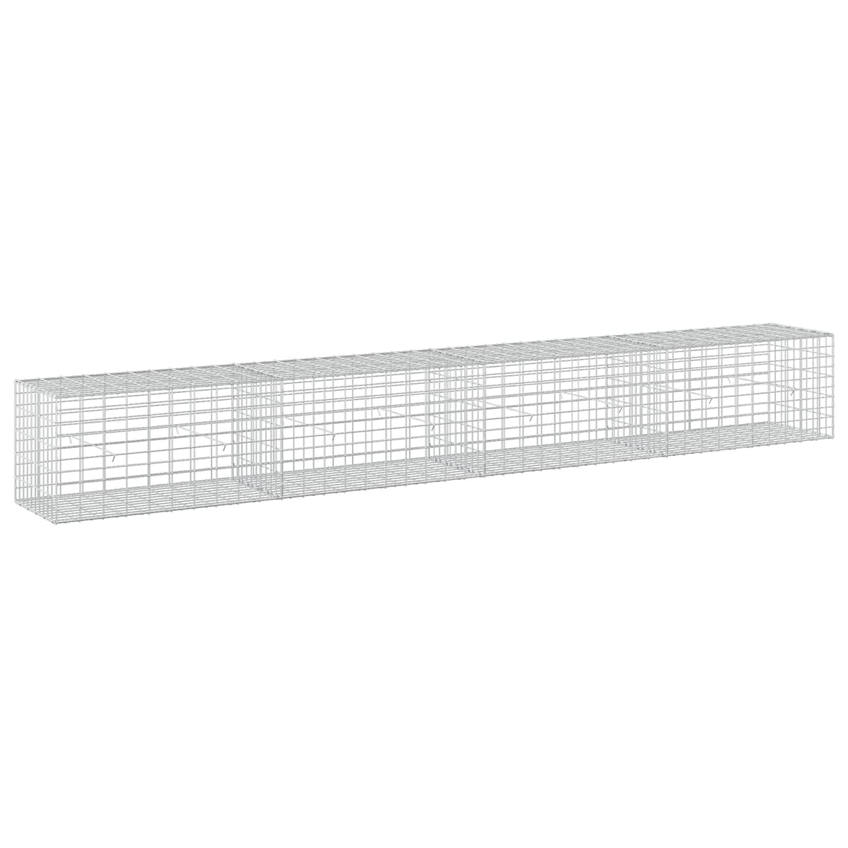 vidaXL Gabion with 5 mm Wire and 5x10 cm Mesh 400x50x50 cm 2