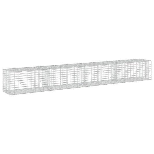 vidaXL Gabion with 5 mm Wire and 5x10 cm Mesh 400x50x50 cm 2
