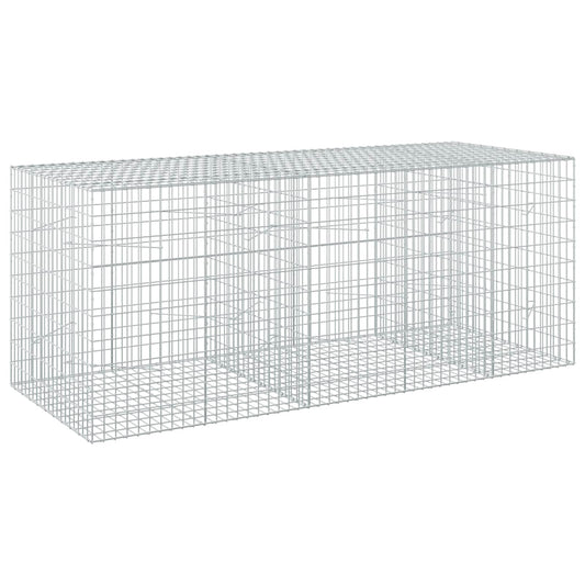 vidaXL Gabion with 5 mm Wire and 5x10 cm Mesh 250x100x100 cm 2
