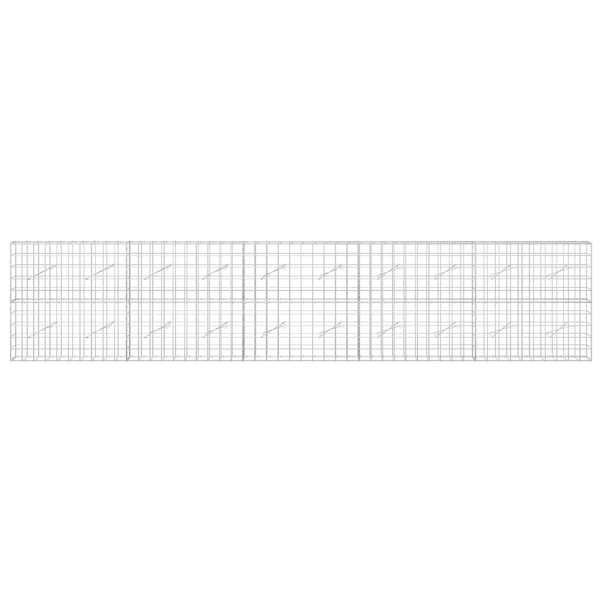 vidaXL Gabion with 5 mm Wire and 10x10 cm Mesh 500x10x100 cm 3