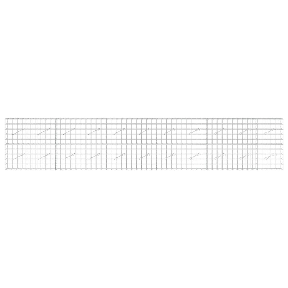 vidaXL Gabion with 5 mm Wire and 10x10 cm Mesh 550x10x100 cm 3