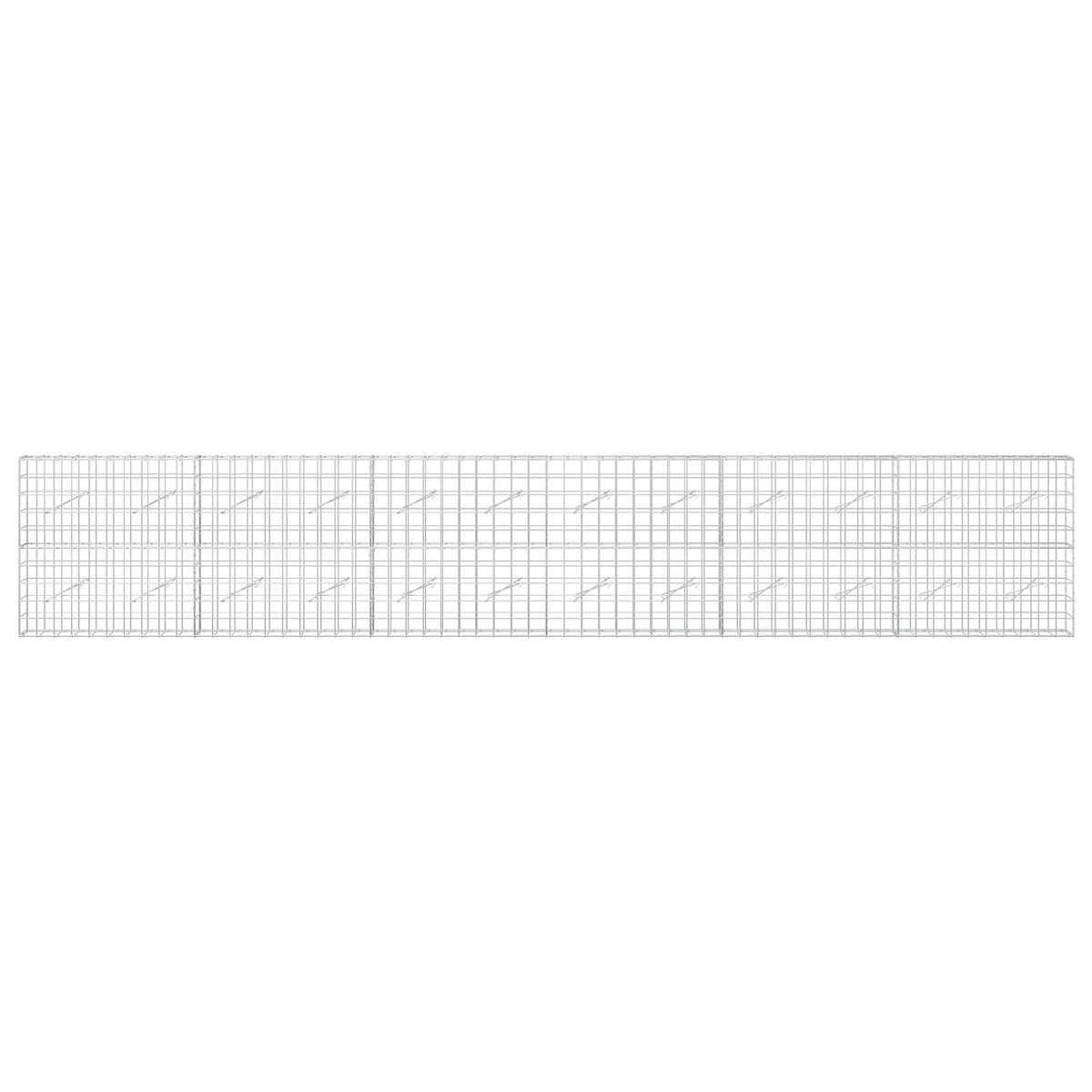 vidaXL Gabion with 5 mm Wire and 10x10 cm Mesh 600x10x100 cm 3